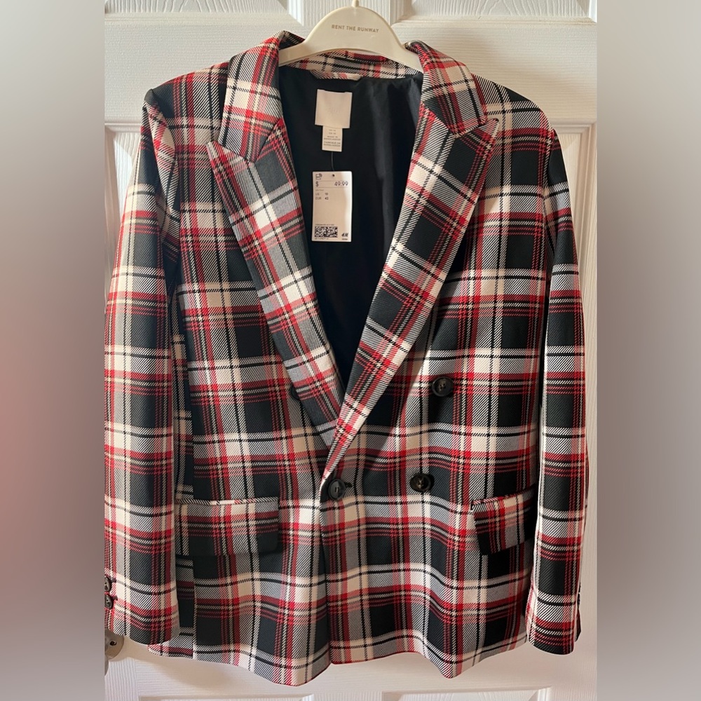 New H&M Plaid Blazer